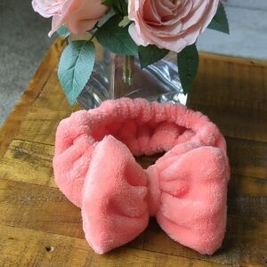Bella Beauty Pink Plush Spa Headband